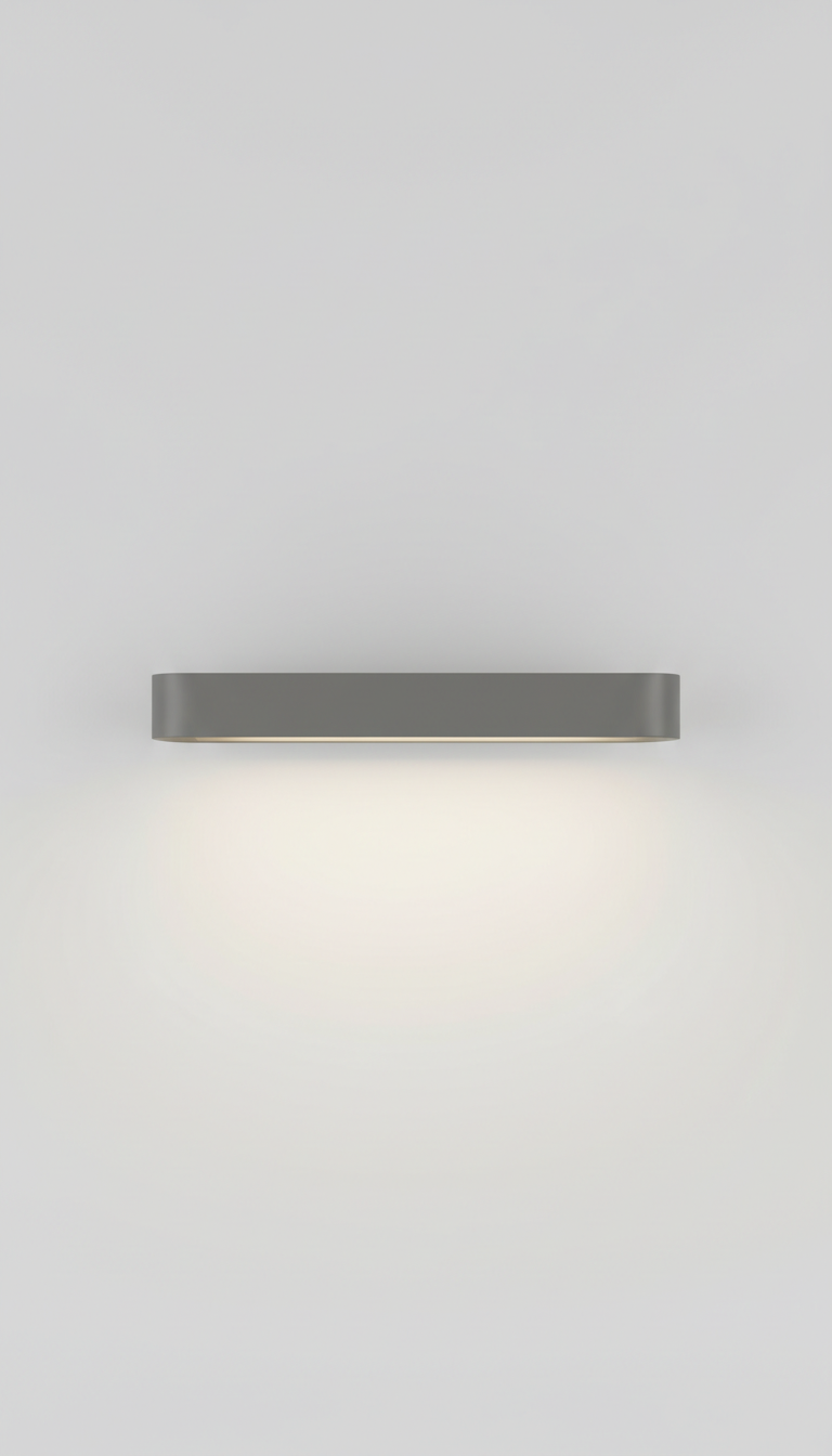 Minimalist Wall Fixture in Moss Grey