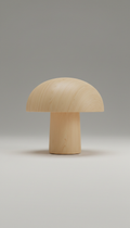 Sculptural Mushroom Lamp in Blonde Birch