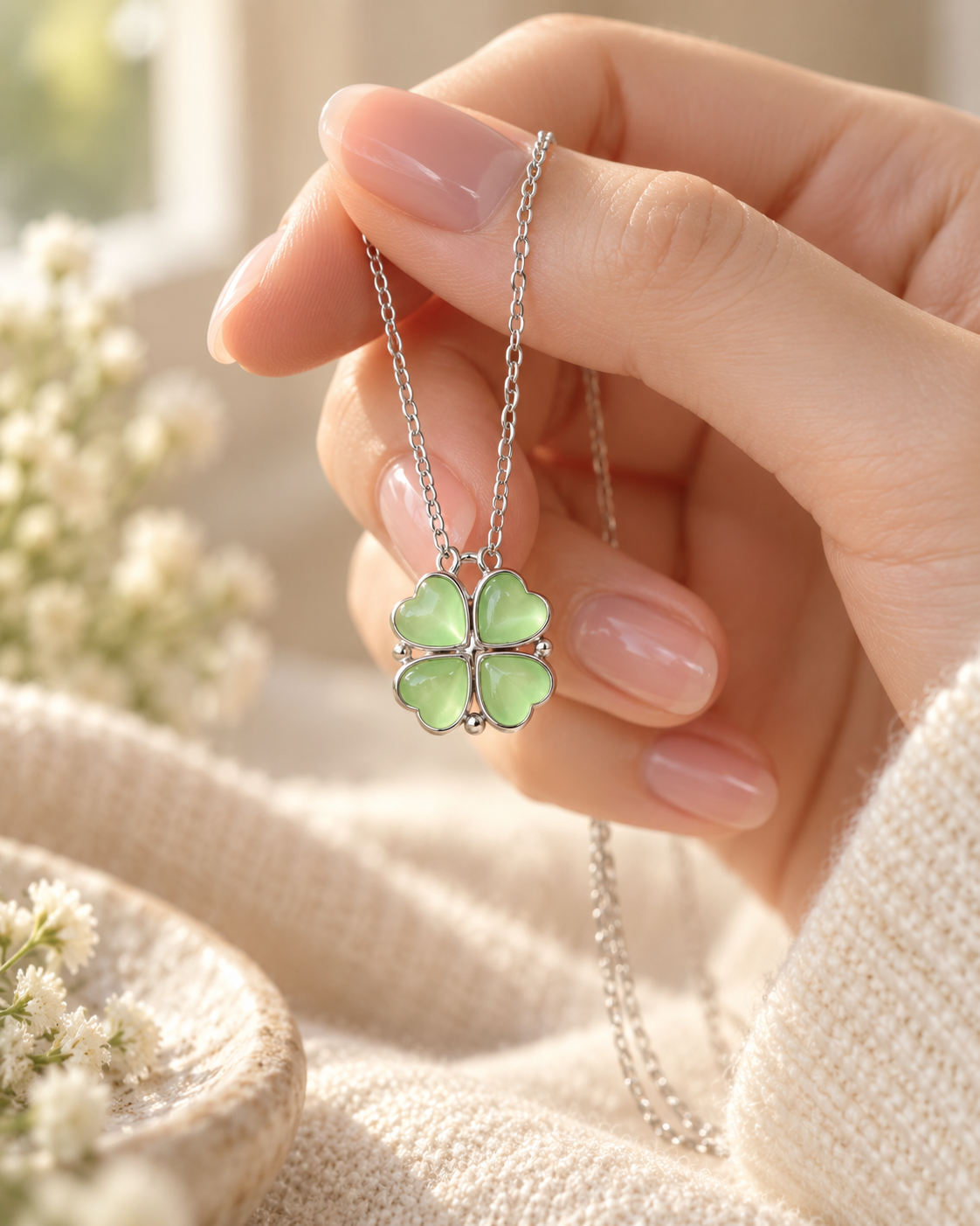Lucky Four-Leaf Clover Necklace