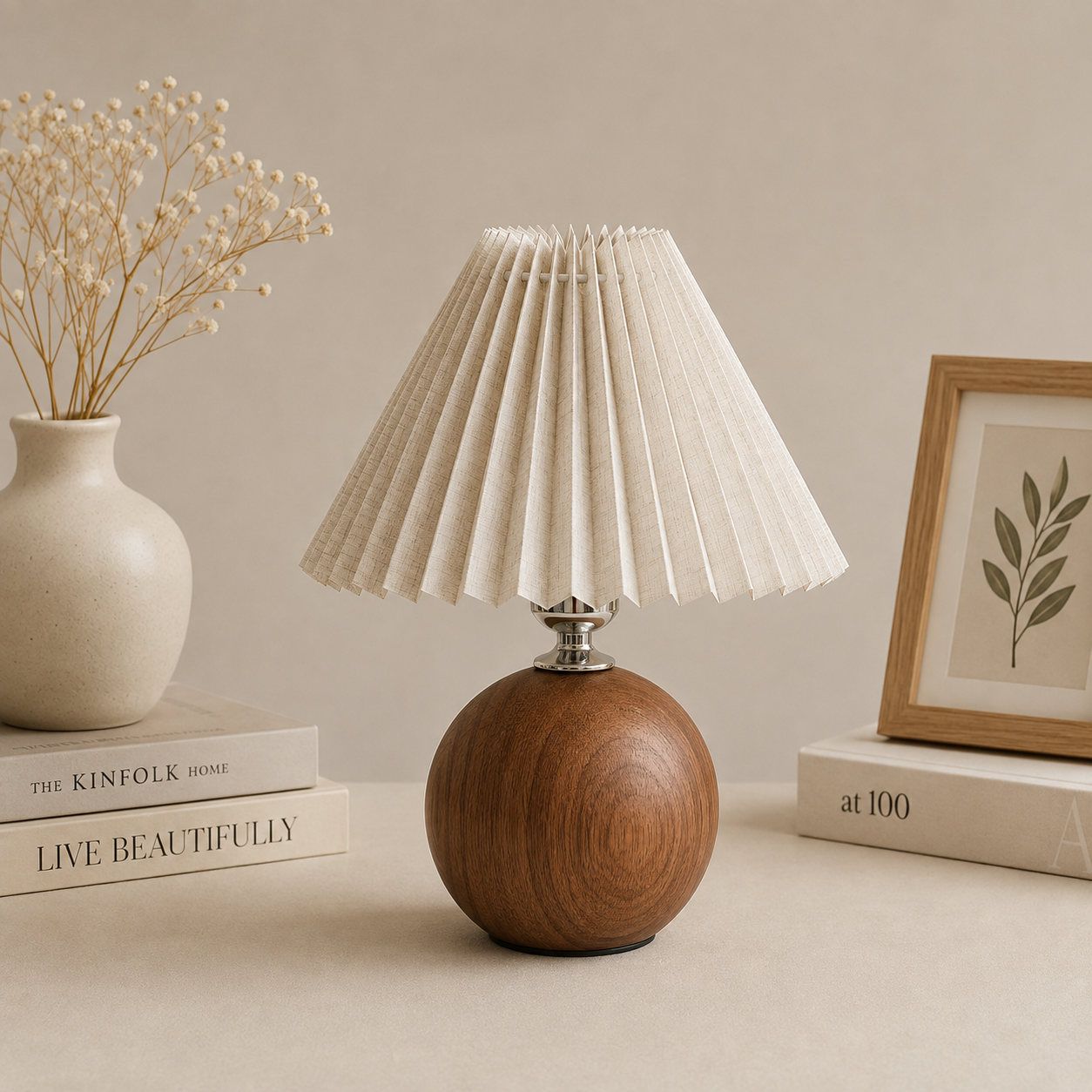 Nordic Pleated Fabric Table Lamp