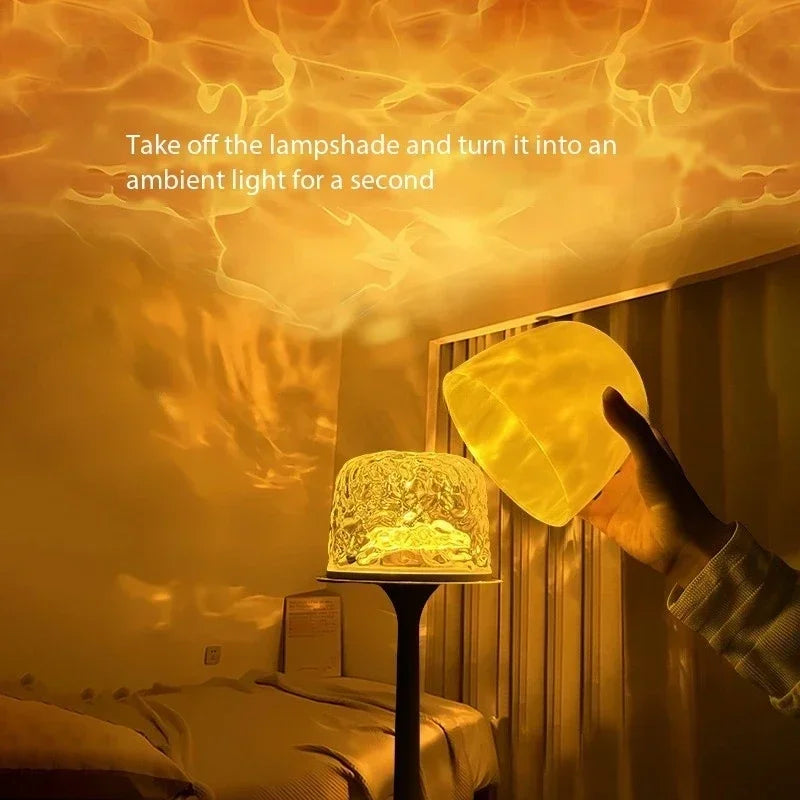 Mushroom Water Ripple Projection Table Lamp
