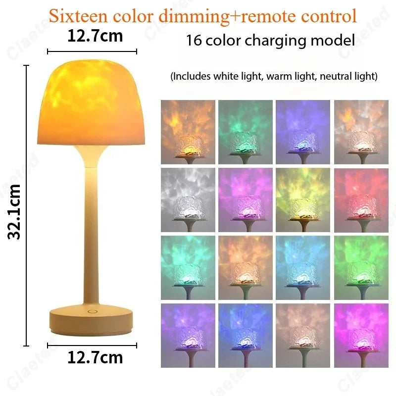 Mushroom Water Ripple Projection Table Lamp