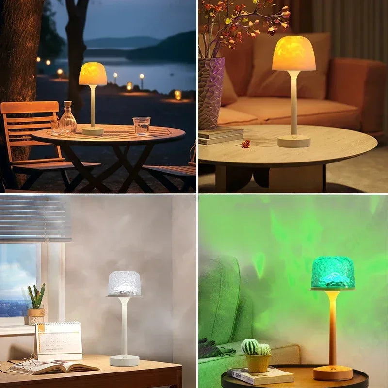 Mushroom Water Ripple Projection Table Lamp