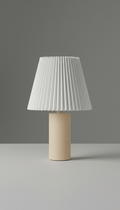 Pleated Table Lamp in Arctic White