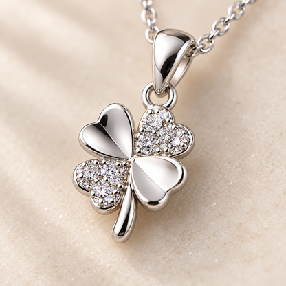 925 Sterling Silver Four-Leaf Clover Necklace